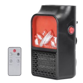 800W Plug-In Space Heater Wall Outlet Heater with 360otatable Plug Adjustable Temperature 2 Wind Speeds Remote Control