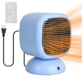 600W Electric Oscillating Space Heater Portable Mini Desktop Heater with 100scillating Angle Heating Tip-Over Overheating Protection for Indoor Use