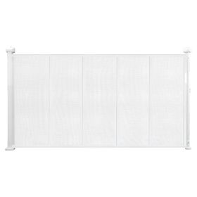 VEVOR Retractable Baby Gate, 34 inch Tall, Extends up to 55 inch Wide, Retractable Gate for Kids or Pets, Mesh Material