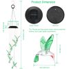 LED Solar Hummingbird Wind Chime Solar String Lights 6 LEDs Color-Changing IP65 Waterproof Decorative Lamp Lighting for Home Garden Fence Party