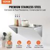 VEVOR 12" x 36" Stainless Steel Shelf, Wall Mounted Floating Shelving with Brackets, 250 lbs Load Capacity Commercial Shelves