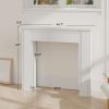 Modern Fireplace Mantel, Freestanding Fireplace Surround with Leg for Electric Fireplaces, 44.7" W x 40" H, White