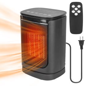 1500W Electric Space Heater Ceramic Heater Fan 90ócillating Heating Fan with 3 Modes Remote Control Digital Display Tip-over Overheating Protection