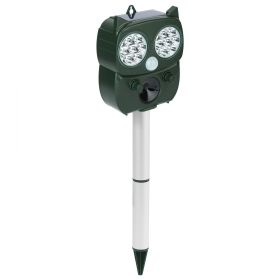 Solar Powered Ultrasonic Animal Repeller PIR Motion Sensor Rat Cat Dog Repellent Deterrent IP66 Waterproof Deer Raccoon Rabbit Squirrel Bird%st Repe