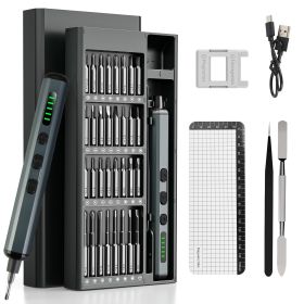 70 In 1 3.7V Mini Electric Screwdriver Kit Rechargeable Magnetic Repair Tool Kit with 5 Torque Settings 64 S2 Precision Bits 4 LED Lights for Phone Ca