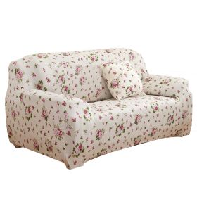 Sofa Cover Printed Stretch Sofa Furniture Cover Soft Sofa Slipcover Polyester Furniture Protector Cover (Option: EuroPignk_2S)