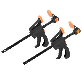 2Pcs Wood Working Bar F Clamp Grip Quick Grip Ratchet Release Squeeze Clamps For Carpentry DIY Woodwork (Option: Rachetg(18in)