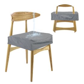 4Pack Waterproof Dining Chair Slipcovers Stretch Chair Seat Slipcovers Removable Washable Jacquard Seat Covers For Dining Room (Option: Grgey)