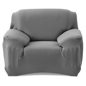 Sofa Cover Printed Stretch Sofa Furniture Cover Soft Sofa Slipcover Polyester Furniture Protector Cover (Option: GRY_1Sg)