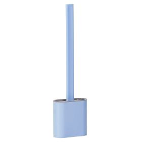 Toilet Brush And Holder TPR Bristles Toilet Bowl Cleaner Brush w/ Bendable Head Non-Slip Long Handle Wall Mounted/ilet Cleaner For Bathroom Deep-Cle (Option: Blueg)