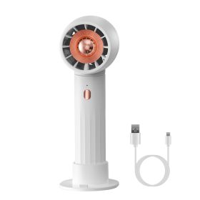 Portable Handheld Fan Rechargeable Pocket Personal Fan Quiet Desk Phone Holder Fan with 3 Speeds Removable Base for Commute Office Outdoor Indoor (Option: Whitge)