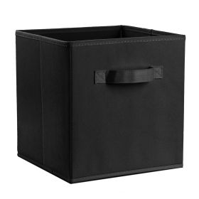 iMounTEK 4 Pack Foldable Storage Cube Bins Cloths Closet Space Organizer Basket Shelves Box for Clothes Toys Books Cabinet (Option: Boxg(Black)