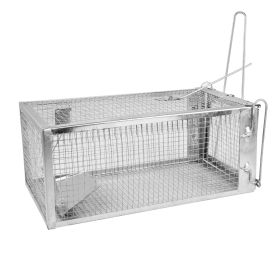 1Pc Rat Trap Cage Humane Live Rodent Trap Cage Galvanized Iron Mice Mouse Control Bait Catch with Detachable U Shaped Rod (Option: Cgage_GPCT1086)