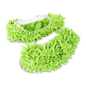 Mop Slippers Shoes Cover Floor Cleaning Socks Reusable Multi-Function Duster for House Bathroom Kitchen Livingroom (Option: Grgeen)
