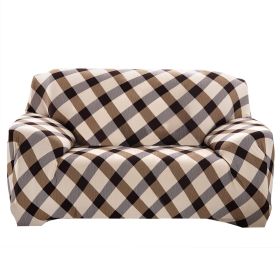 Sofa Cover Printed Stretch Sofa Furniture Cover Soft Sofa Slipcover Polyester Furniture Protector Cover (Option: Chequegr_2S)