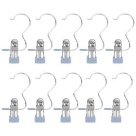 30 Pack Hanging Clips for Closet Multifunctional Clothes Pins Heavy Duty Space-saving Laundry Hooks for Boots Jeans Hats Towels Socks Pants Handbags T (Option: Ggrey)