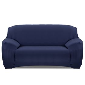 Sofa Cover Printed Stretch Sofa Furniture Cover Soft Sofa Slipcover Polyester Furniture Protector Cover (Option: NavyBLgU_3S)