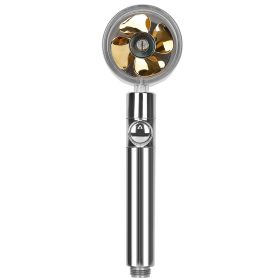 High Pressure Shower Head 360otating Water Saving Handheld Shower Head Powerful Turbo Fan Shower Head w/ Filter Pause Switch (Option: Gold)g_GPCT32)