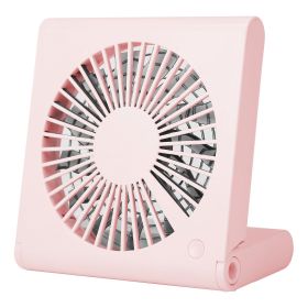 Mini Electric Desk Fan USB Rechargeable Low Noise Fan 3 Speed Adjustment Battery Operated Office Travel Desktop Fan w/120¯tatable Bracket (Option: Pink)g_GPCT27)