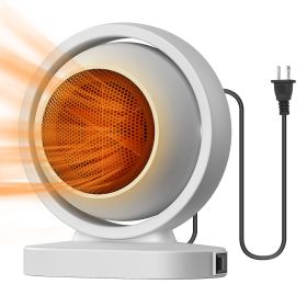 380W Space Heater with 30ilting Angle 3S Fast Heating Portable Desktop Electric Heater For Indoor Use With Overheat Protection Tip Over Protection (Option: Whitge)