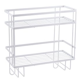 Over The Toilet Storage Shelf Rack Organizer 2 Tier Bathroom Holder Space Saver No Drilling Restroom Organizer (Option: Silvger)