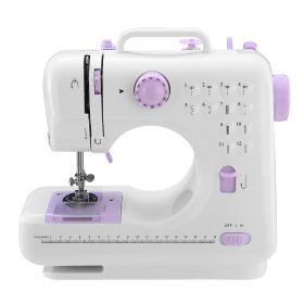 Electric Sewing Machine 12 Stitches 2 Speed Overlock Foot w/ Foot Pedal LED Light (Option: UKg)