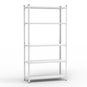 Storage Shelves 5 Tier Adjustable Garage Storage Shelving Metal Storage Utility Rack with 800LBS Total Max Load for Warehouse Pantry Closet Kitchen (Option: Whigte)