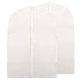 2Pcs Garment Bags Washable Transparent Suit Bags Breathable Dust-proof Travel Clothes Cover w/ Full Zipper for Storage Dance Costumes Suits (Option: Mg)