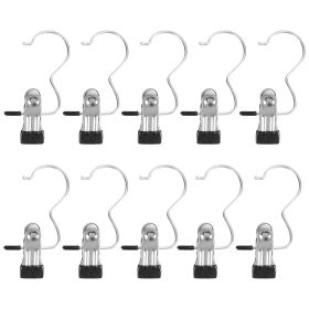 30 Pack Hanging Clips for Closet Multifunctional Clothes Pins Heavy Duty Space-saving Laundry Hooks for Boots Jeans Hats Towels Socks Pants Handbags T (Option: gBlack)