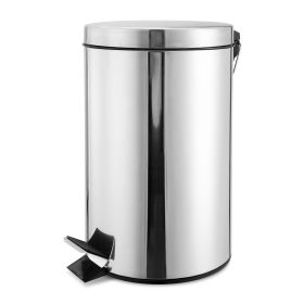 Stainless Steel Step Trash Can Round Pedal Garbage Bin For Home Dorm Kitchen Office (Option: 3L)_GghBin(3L)