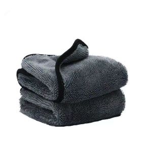 Towel Microfiber Car Beauty Car Towel Not Easy To Shed Hair Thickened Absorbent Seamless Car Cleaning Cloth (Option: Gray 600g ㎡-30X40CM)