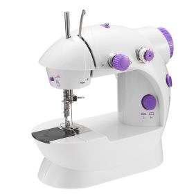 Electric Sewing Machine Portable 2 Speed Overlock Foot w/ Foot Pedal LED Light (Option: inge(US)