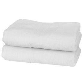 2Pcs Bath Towels 31.5X55.1 Inch Cotton Towel Set 700 GSM Bath Sheet Quick-Dry Head Wrap (Option: Whgite)