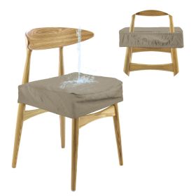 4Pack Waterproof Dining Chair Slipcovers Stretch Chair Seat Slipcovers Removable Washable Jacquard Seat Covers For Dining Room (Option: Tagupe)