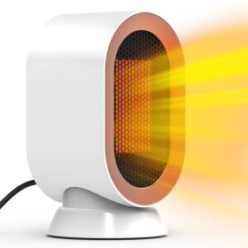 1200W Oscillating Electric Space Heater Mini Desk Heater with 2 Modes 3S Fast Heating Tip-over Overheat Protection for Home Office (Option: Ivorgy)