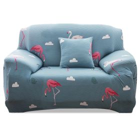 Sofa Cover Printed Stretch Sofa Furniture Cover Soft Sofa Slipcover Polyester Furniture Protector Cover (Option: Flaminggo_2S)