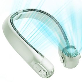 Portable Neck Hanging Fan Hands-free Cooling Personal Fan with 3 Speeds 360ir Flow Adjustable Neck Width for Home Office Travel Dormitory (Option: Green)_GgPCT5019)