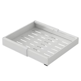 Expandable Pull out Cabinet Organizer Slide out Drawers Roll out Sliding Storage Self Carbon Steel with 12.2-20.5in Extendable Width 17lbs Max Load (Option: Whgite)